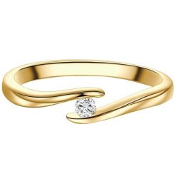 Trilani Pierscionek Solitaire aus Sterling Silber in Gelbgold mit Zirkonia Pierścionki 1 ct Damski. Białe pierścionki damskie Trilani, z cyrkonią, pozłacane. Za 239.99 zł.