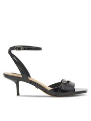 Nine West Sandały BYCCC02 Czarny. Czarne sandały damskie Nine West, bez wzorów, ze skóry, bez obcasa, na szpilce, bez zapięcia. Za 184.99 zł.