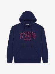 MANTO bluza z kapturem VARSITY 26 granatowa. Niebieskie bluzy damskie MANTO, m, bez wzorów, z bawełny, z kapturem. Za 249.00 zł.