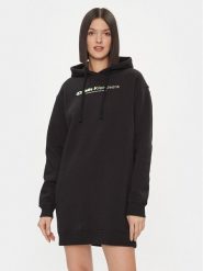 Calvin Klein Jeans Sukienka codzienna Double Ck Hoodie Dress J20J223257 Czarny Oversize. Czarne sukienki damskie Calvin Klein Jeans, bez wzorów, z bawełny, bez ramiączek. Za 289.99 zł.
