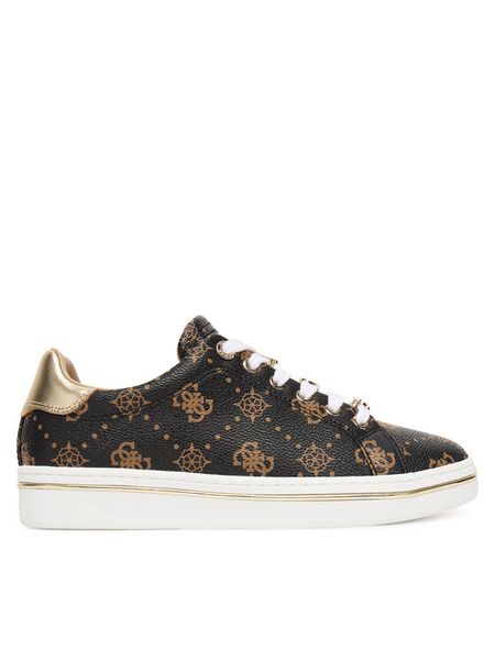 Guess Sneakersy FLTSS3 FAL12 Brązowy. Brązowe obuwie sportowe damskie Guess, ze skóry, bez zapięcia. Za 379.99 zł.