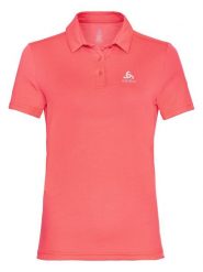 Odlo Funkcyjna koszulka polo w kolorze koralowym rozmiar: S. Czerwone koszulki sportowe damskie ODLO, s, bez wzorów, z materiału, bez ramiączek, outdoorowe. Za 166.88 zł.
