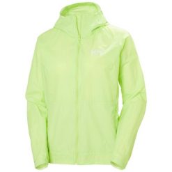 Kurtka przeciwdeszczowa damska Helly Hansen Roam Wind. Zielone kurtki damskie Helly Hansen, bez wzorów, bez kaptura. Za 408.50 zł.