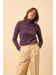 Just Cashmere Kaszmirowy golf "Ava" w kolorze fioletowym rozmiar: M. Różowe golfy damskie Just Cashmere, m, bez wzorów, z kaszmiru, bez ramiączek. Za 336.61 zł.