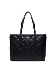 Calvin Klein Torebka Quilted Small Tote LV04F3325G Czarny. Czarne torebki klasyczne damskie Calvin Klein, ze skóry, bez dodatków. Za 649.99 zł.