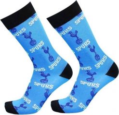 Skarpety Tottenham Hotspur - licencjonowane. Niebieskie skarpetki damskie TOTTENHAM HOTSPUR, bez wzorów, z bawełny. Za 53.99 zł.