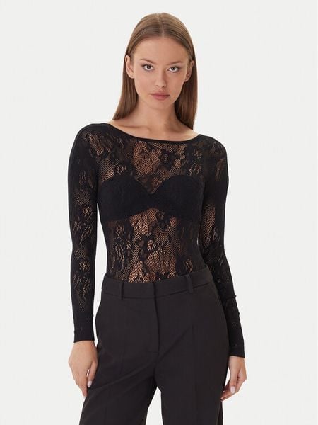 Patrizia Pepe Body 2M4484/J344-K103 Czarny Slim Fit. Czarne body i gorsety Patrizia Pepe, bez wzorów, z syntetyku. Za 689.99 zł.