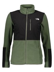 The North Face Kurtka polarowa w kolorze oliwkowo-czarnym rozmiar: XS. Brązowe kurtki damskie The North Face, xs, bez wzorów, z polaru, bez kaptura. Za 214.70 zł.