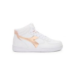 Trampki damskie DIADORA RAPTOR MID MIRROR WN. Białe trampki damskie Diadora, bez wzorów, bez zapięcia. Za 119.99 zł.