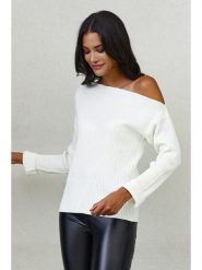 Milan Kiss Sweter w kolorze kremowym rozmiar: M. Brązowe swetry klasyczne damskie Milan Kiss, m, bez kołnierzyka. Za 92.64 zł.