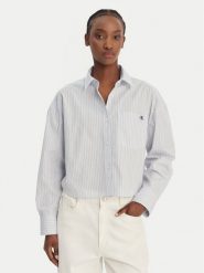 Calvin Klein Jeans Koszula LV047F105G Błękitny Relaxed Fit. Niebieskie koszule damskie Calvin Klein Jeans, xl, bez wzorów, z bawełny, bez kołnierzyka, bez ramiączek. Za 409.99 zł.