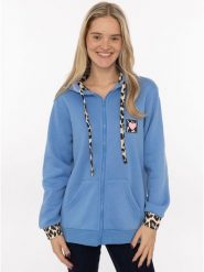 Zwillingsherz Bluza "Wild Heart" w kolorze niebieskim rozmiar: L/XL. Niebieskie bluzy damskie Zwillingsherz, l, bez wzorów, bez kaptura. Za 192.33 zł.