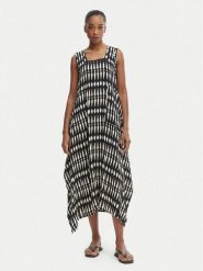 Iconique Sukienka letnia Elsie IC26-111 Czarny Regular Fit. Czarne sukienki damskie Iconique, bez wzorów, z wiskozy, bez ramiączek. Za 339.99 zł.