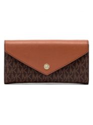 Michael Kors Portfel w kolorze ciemnobrązowo-karmelowym - 19 x 10 x 4 cm rozmiar: onesize. Brązowe portfele damskie Michael Kors, bez wzorów, z materiału. Za 459.95 zł.