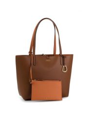LAUREN RALPH LAUREN Torebka Rvrsble Tote 431795329002 Brązowy. Brązowe shopper bag Lauren Ralph Lauren, bez wzorów, ze skóry, bez dodatków. Za 599.99 zł.
