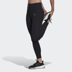 Legginsy Running Essentials. Czarne legginsy damskie Adidas, xl, bez wzorów, z materiału. Za 199.00 zł.
