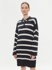 Tommy Hilfiger Sukienka dzianinowa WW0WW39931 Granatowy Relaxed Fit. Niebieskie sukienki damskie Tommy Hilfiger, bez wzorów, z dzianiny, bez ramiączek. Za 849.99 zł.