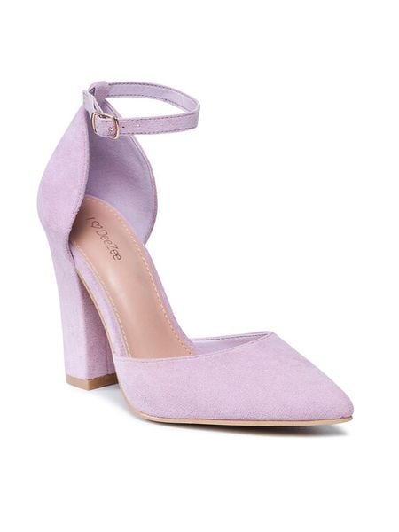 DeeZee Półbuty KL-091201-06 Różowy. Czerwone czółenka damskie DeeZee, bez wzorów, z materiału, bez obcasa, na obcasie, bez zapięcia. Za 79.99 zł.