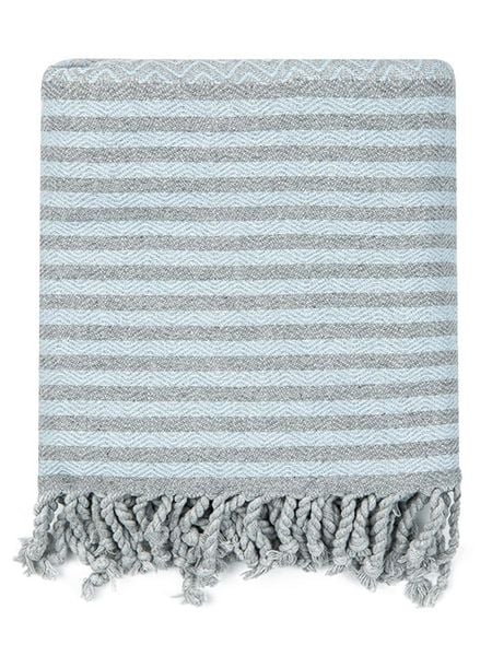 Ottoman Chusta hammam "Fenomen" w kolorze błękitnym - 190 x 105 cm rozmiar: onesize. Niebieskie chusty damskie Ottoman, bez wzorów, z bawełny. Za 69.99 zł.