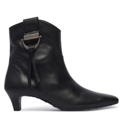 Botki Hispanitas. Czarne botki damskie Hispanitas, bez obcasa, na słupku, bez zapięcia. Za 789.99 zł.