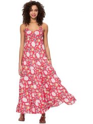 Aller Simplement Sukienka w kolorze różowo-białym rozmiar: 38/40. Czerwone sukienki damskie Aller Simplement, bez wzorów, z bawełny, bez ramiączek. Za 100.99 zł.