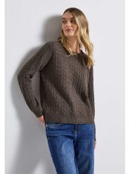 Cecil Sweter w kolorze ciemnobrązowym rozmiar: 42. Brązowe swetry klasyczne damskie Cecil, bez kołnierzyka. Za 170.07 zł.