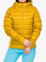Kurtka puchowa damska Rab Electron Pro Jacket. Żółte kurtki damskie RAB, na zimę, l, bez wzorów, z materiału, bez kaptura. Za 885.49 zł.