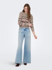 ONLY Sweter w kolorze szarobrązowym rozmiar: XL. Brązowe swetry klasyczne damskie Only, xl, bez kołnierzyka. Za 86.99 zł.