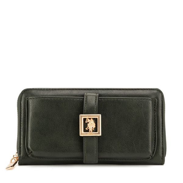 Portfel U.S. Polo Assn. Zielone portfele damskie U.S. Polo Assn., bez wzorów. Za 199.99 zł.