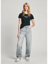 Pepe Jeans Koszulka w kolorze czarnym rozmiar: XL. Czarne bluzki damskie Pepe Jeans, xl, bez wzorów, z bawełny, bez kołnierzyka, bez ramiączek. Za 92.21 zł.