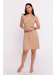 Be Wear Sukienka w kolorze beżowym rozmiar: XL. Brązowe sukienki damskie Be Wear, bez wzorów, bez ramiączek. Za 141.19 zł.