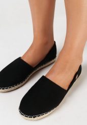 Czarne Espadryle Qualifications. Czarne espadryle damskie Born2be, w ażurowe wzory, z koronki, bez obcasa, na płaskiej podeszwie. Za 89.99 zł.