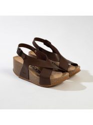 BACKSUN Sandały "Melbourne" w kolorze brązowym na koturnie rozmiar: 41. Brązowe sandały damskie Backsun, bez wzorów, z otwartym noskiem, bez obcasa, na koturnie, bez zapięcia. Za 130.99 zł.