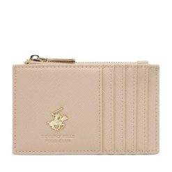 Etui na karty kredytowe Beverly Hills Polo Club. Brązowe portfele damskie Beverly Hills Polo Club, bez wzorów. Za 59.99 zł.