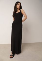 Czarna Bawełniana Sukienka z Odkrytymi Plecami i Guzikami Ocerial. Czarne sukienki damskie Born2be, bez wzorów, z bawełny, casualowe, bez ramiączek. Za 139.99 zł.