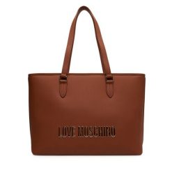 Torebka LOVE MOSCHINO. Brązowe shopper bag Love Moschino, bez wzorów, bez dodatków. Za 849.99 zł.