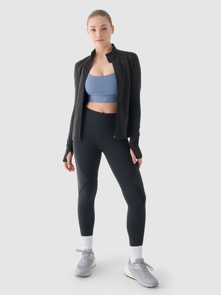 4F Legginsy treningowe z wysokim stanem damskie - szare XS. Szare legginsy damskie 4F, s, bez wzorów, z dzianiny. W wyprzedaży za 99.99 zł.