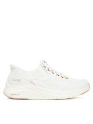 Skechers Sneakersy Contour Foam 150413/WTRG Biały. Białe obuwie sportowe damskie Skechers, z materiału, bez zapięcia. Za 299.99 zł.