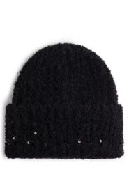 Marie Lund Czapka Kobiety Sztuczne włókno czarny, ONE SIZE. Czarne czapki damskie Marie Lund, z aplikacjami, z włókna. Za 149.95 zł.