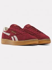 Reebok Skórzane sneakersy "Club C Grounds" w kolorze czerwonym rozmiar: 42,5. Czerwone obuwie sportowe damskie Reebok, z materiału, bez zapięcia. Za 303.06 zł.