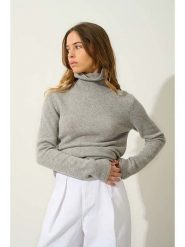 AUTHENTIC CASHMERE Kaszmirowy golf "Linda" w kolorze jasnoszarym rozmiar: S. Szare golfy damskie AUTHENTIC CASHMERE, s, bez wzorów, z kaszmiru, bez ramiączek. Za 548.95 zł.
