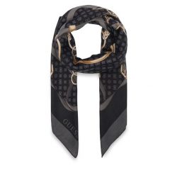 Chusta Guess. Czarne chusty damskie Guess, z aplikacjami. Za 154.99 zł.