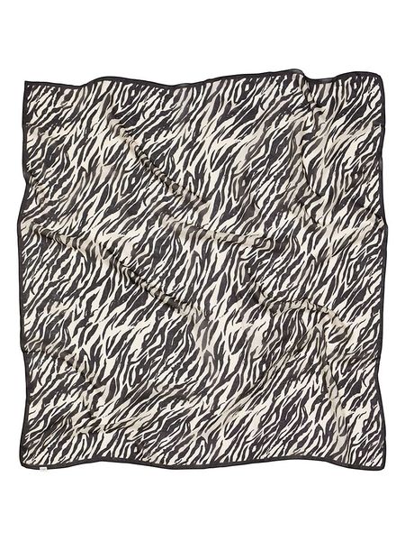 Becksöndergaard Jedwabna chusta "Zerona" w kolorze kremowo-czarnym - 100 x 100 cm rozmiar: onesize. Brązowe chusty damskie Becksöndergaard, bez wzorów, z jedwabiu. Za 201.08 zł.