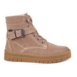 Marco Tozzi Taupe Buty z podszewką z prawdziwej skóry w kolorze różowym. Brązowe obuwie trekkingowe damskie Trespass, ze skóry, bez zapięcia. Za 256.99 zł.