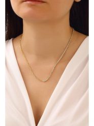 Miu Silver Pozłacany naszyjnik z kamieniami szlachetnymi - dł. 42 cm rozmiar: onesize. Szare naszyjniki damskie Miu Silver, pozłacane. Za 130.99 zł.