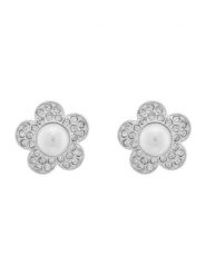 Swarovski Kolczyki 5756098 Srebrny. Szare kolczyki damskie Swarovski, metalowe. Za 509.99 zł.