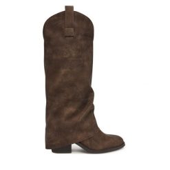 Botki Call It Spring. Brązowe botki damskie Call it Spring, bez obcasa, na słupku, bez zapięcia. Za 419.99 zł.