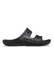 Crocs Klapki "Baya" w kolorze czarnym rozmiar: 38/39. Czarne klapki damskie Crocs, bez wzorów, z otwartym noskiem, bez obcasa, bez zapięcia. Za 114.17 zł.