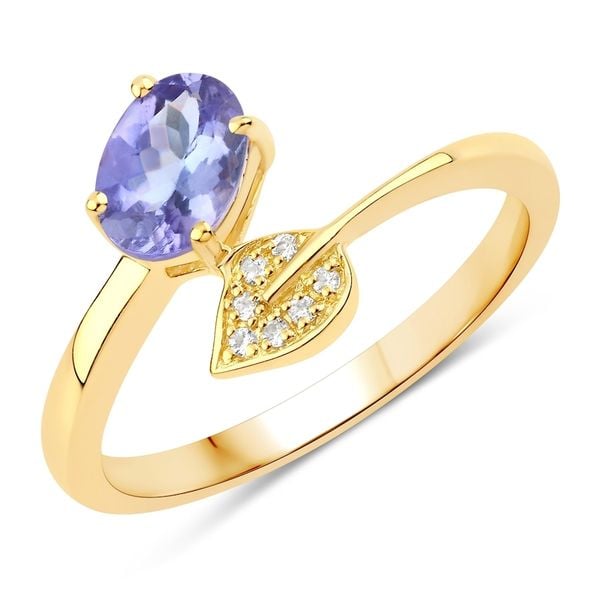 Rafaela Donata Pierścionek Srebro wysokiej próby Żółte złoto Pierścionki 1 ct Damski. Żółte pierścionki damskie Rafaela Donata, z tanzanitem, pozłacane. Za 609.99 zł.