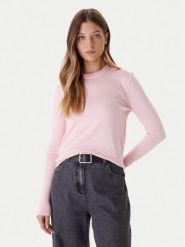 Calvin Klein Sweter LV044D370G Różowy Regular Fit. Czerwone swetry klasyczne damskie Calvin Klein, xs, z syntetyku, bez kołnierzyka. Za 299.99 zł.